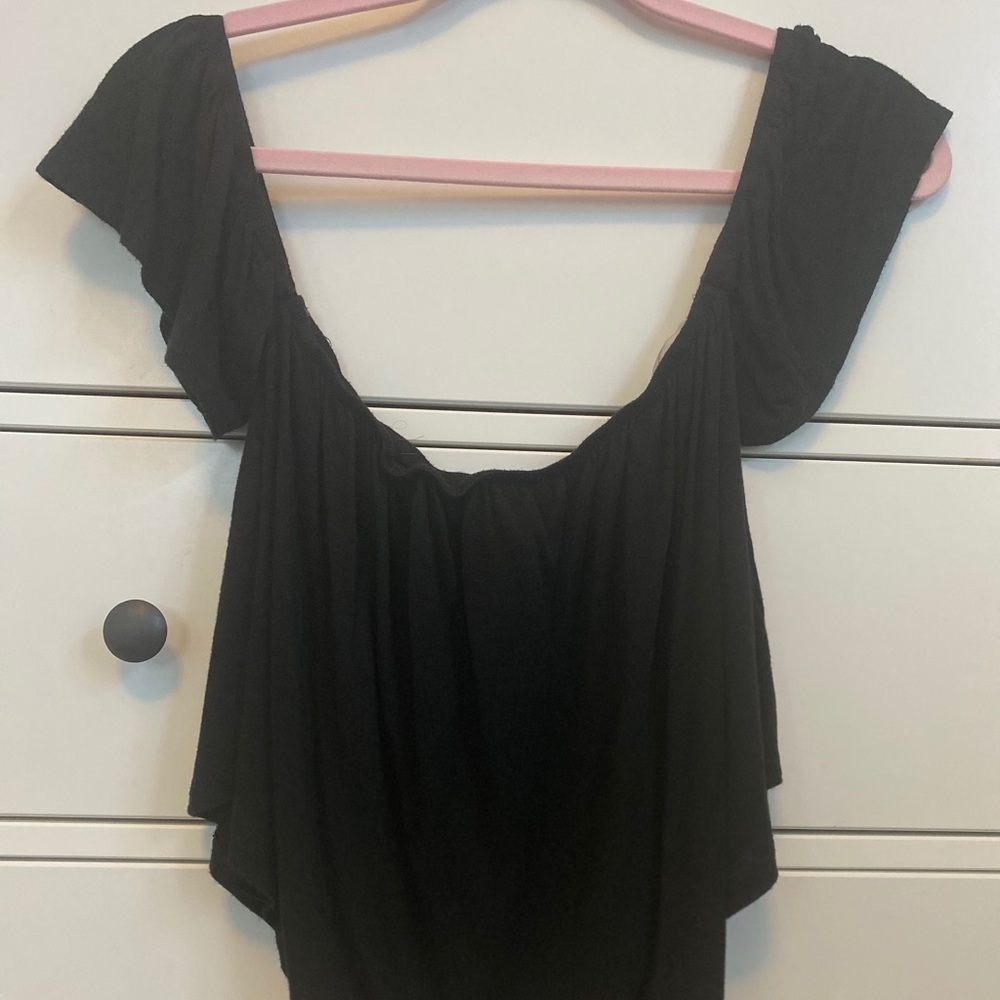Off the shoulder black top